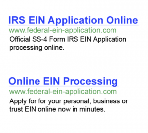 IRS EIN Application